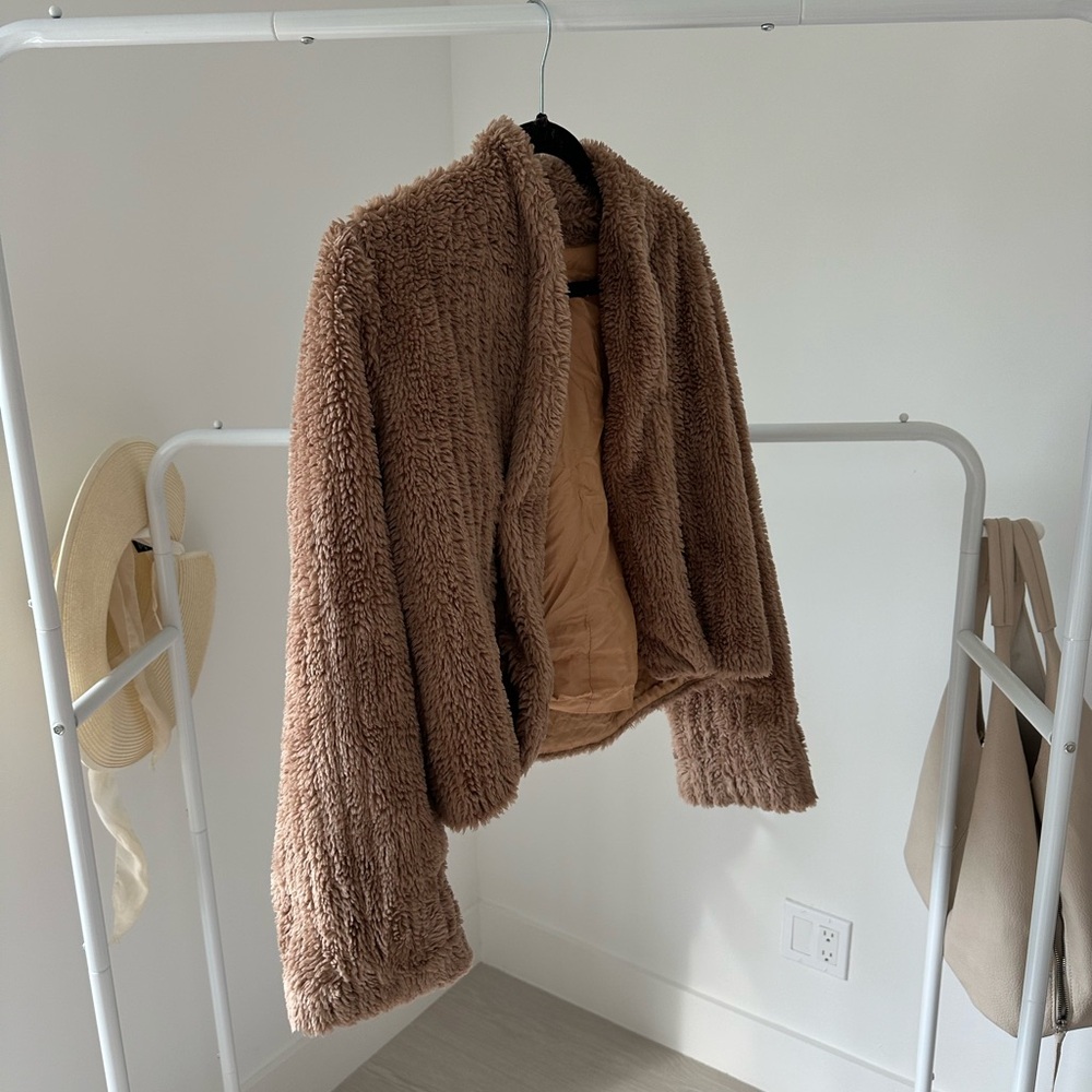Teddy Brown Faux Fur Jacket